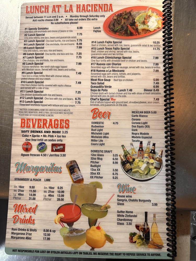 La Hacienda Menu image 3